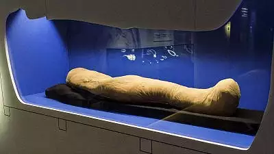 Illustration de musée de Turin : momies sans sarcophage