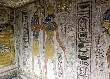 Illustration de le cartouche noir de Sethnakht a remplacé celui de la reine Taousert