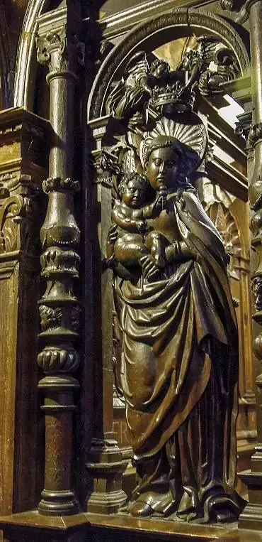 Illustration de jouée représentant la Vierge à l'Enfant