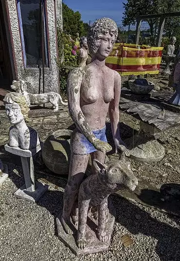 Illustration de la femme au chien
