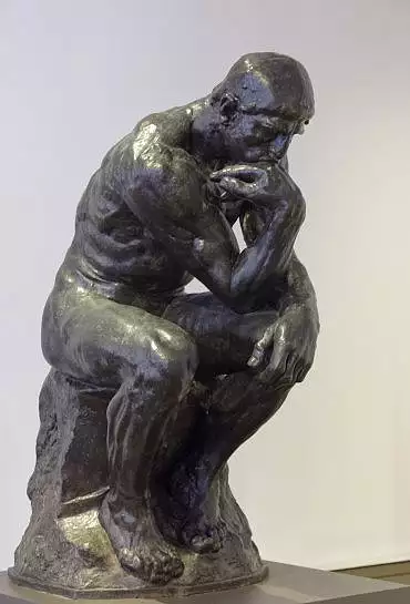 Illustration de Rodin "Le penseur" (1900)