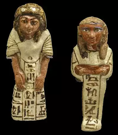 Illustration de chaouabtis et ouchebtis