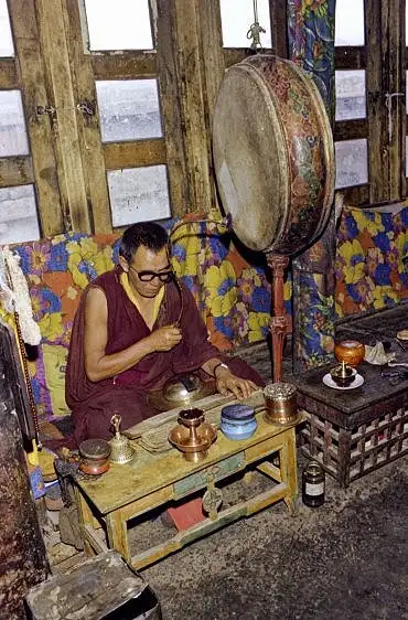Illustration de moine au Ladakh