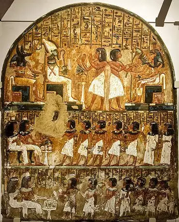 Illustration de stèle funéraire de Minhotep