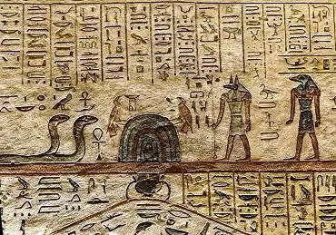 Illustration de les dieux Anubis et Sobek
