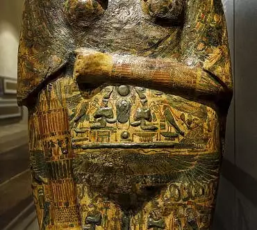 Illustration de détail du cercueil de Tamutmutef, chanteuse d'Amon
